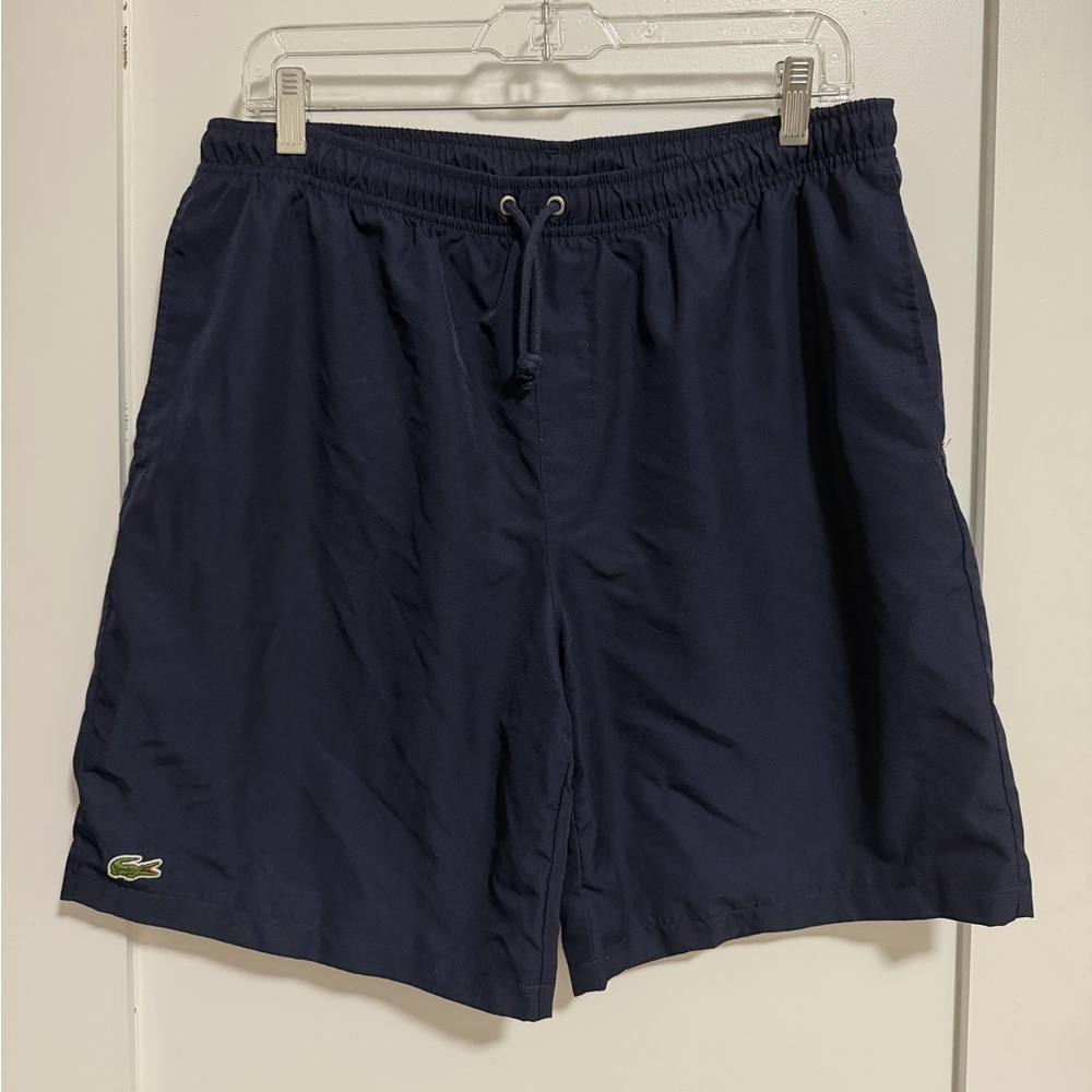 Lacoste Sport Navy Lined Tennis Shorts